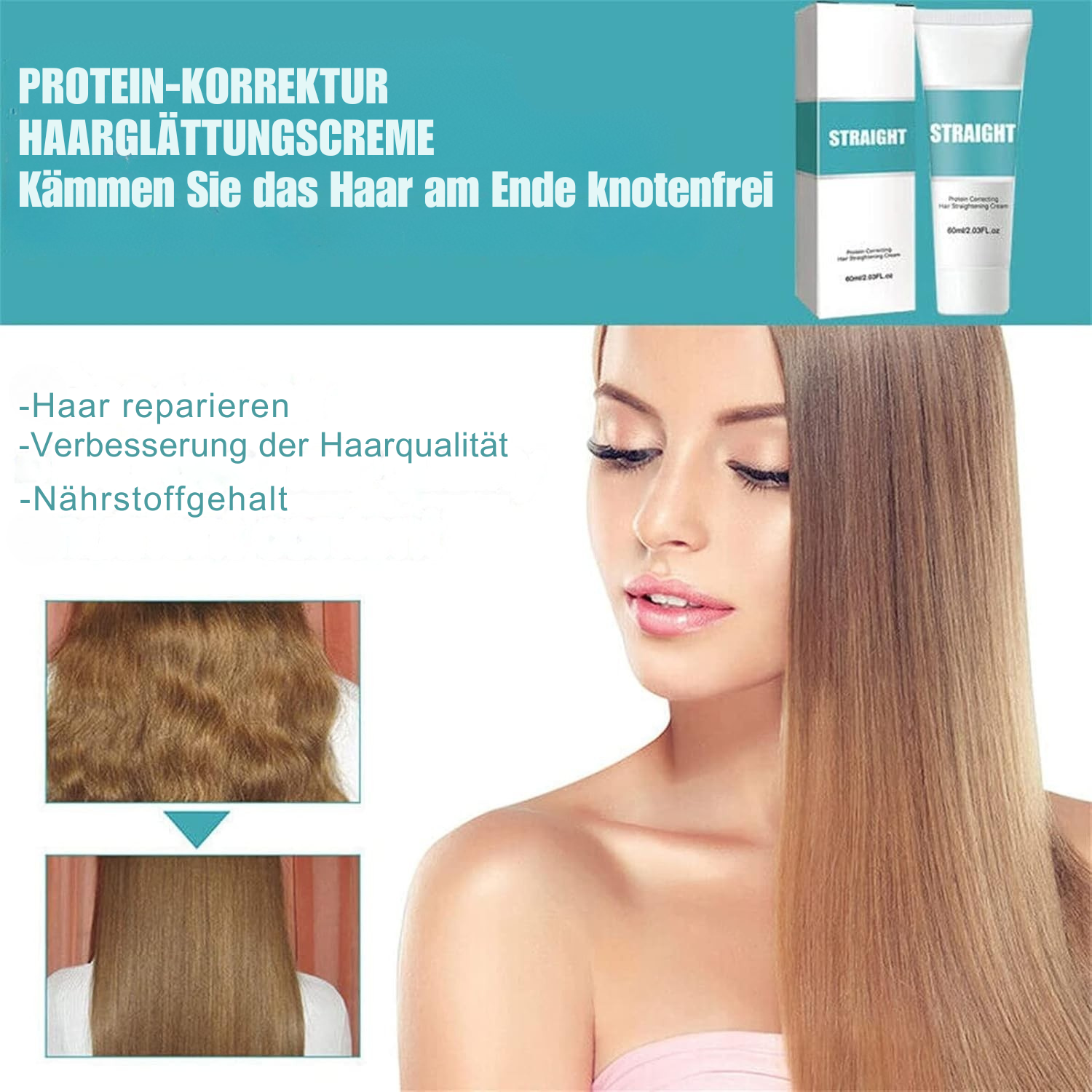 1+1 Kostenlos|SilkStraight™ – Seidiges, glattes & gesund glänzendes Haar in Minuten