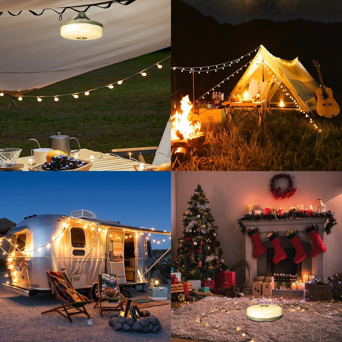 50% Rabatt|GlowMate™ – 4-in-1 Campinglicht mit RGB-Lichterkette & Powerbank