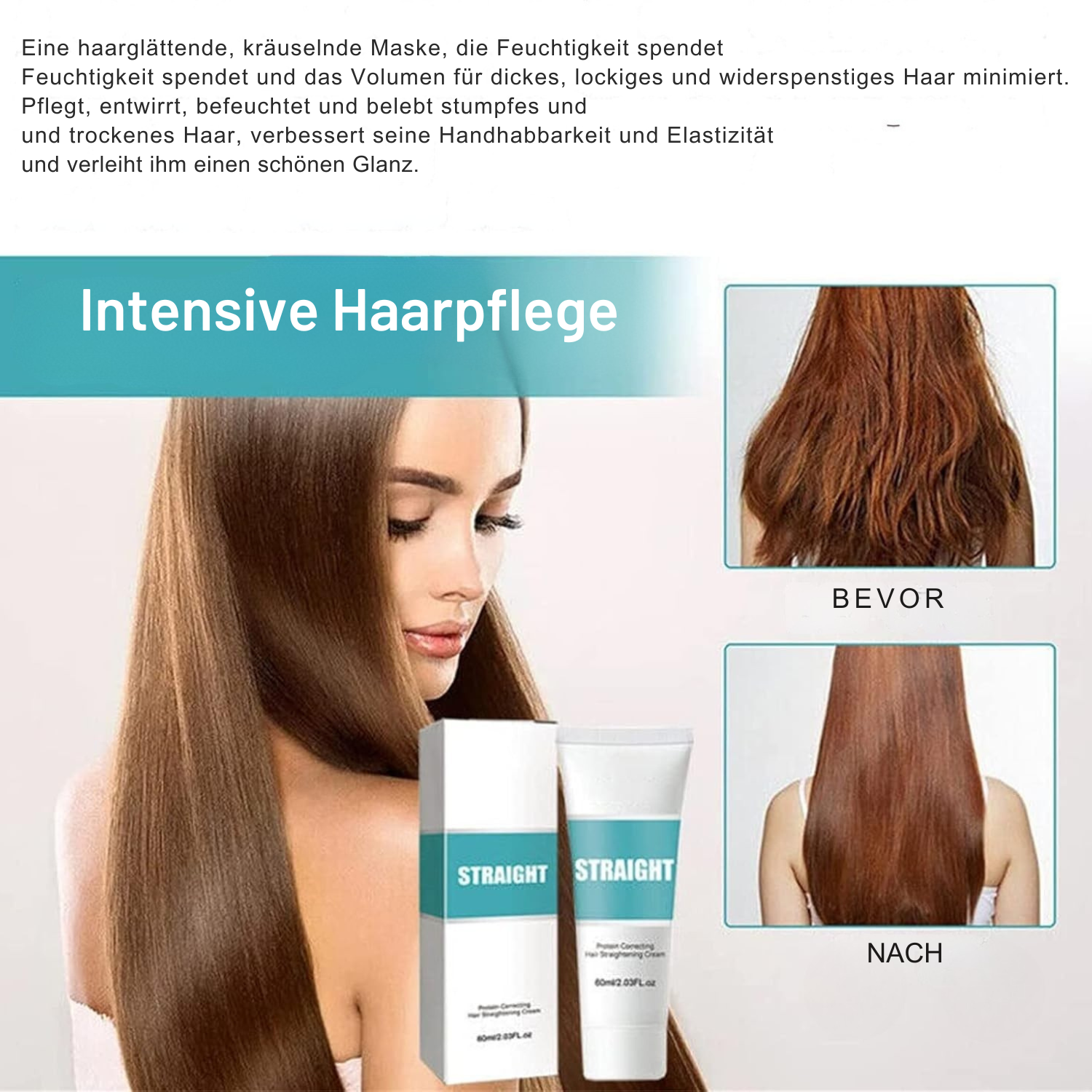 1+1 Kostenlos|SilkStraight™ – Seidiges, glattes & gesund glänzendes Haar in Minuten